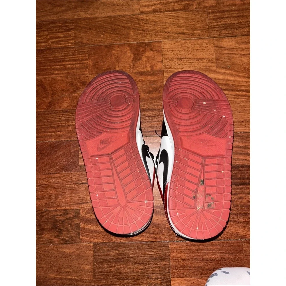 Jordan Air Jordan 1 Low Bred Toe 2.0 Black Red White 553558-161 Men's